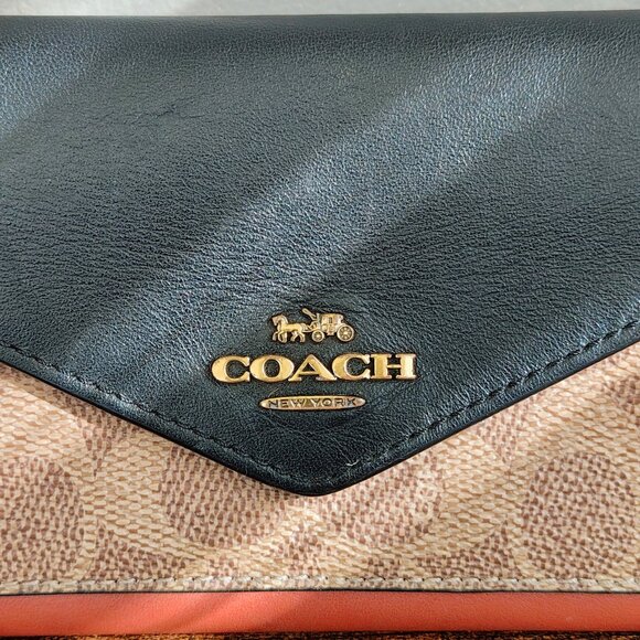 COACH Signature Color Block Slim Wallet - Picture 9 of 11